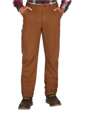 NWT Coleman Utility Canvas Fleece Lined Caramel Brown Bonded‎ Pants